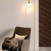 Индустриална подова лампа EDISHINE, 160 см със стъклен абажур, LED,Е27, снимка 9 - Лампиони - 44516671