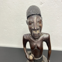 Африканска дървена фигура на жена. №5118, снимка 2 - Колекции - 44510048