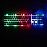 Светеща гейминг клавиатура с мишка , снимка 6 - Клавиатури и мишки - 44653689
