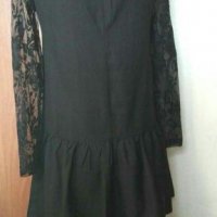 Черна рокля със свободна кройка👗🍀XS,S,M👗🍀арт.3083, снимка 2 - Рокли - 34148727