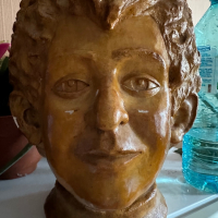 Голяма керамична глава на неизвестен герой керамика, снимка 4 - Колекции - 44762332