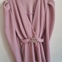 Елегантна блуза в цвят пепел от рози , снимка 3 - Блузи с дълъг ръкав и пуловери - 35679017