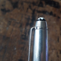 химикалка Монблан Montblanc Meisterstuck Solitaire 164S сребърна изключително рядък модел, снимка 12 - Колекции - 36105288