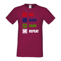 Мъжка тениска Eat Sleep Game Repeat, снимка 7 - Тениски - 36193122
