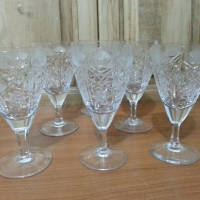  кристални чаши, снимка 2 - Антикварни и старинни предмети - 19246300