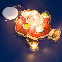 LED Светеща Коледна декоративна фигурка Дядо Коледа, 20cm, снимка 3 - Декорация за дома - 42703837