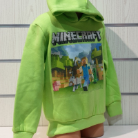 Нов детски суичър в зелен цвят с дигитален печат MINECRAFT, снимка 8 - Детски анцузи и суичери - 36353506