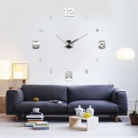 Голям 3D стенен часовник, модерен дизайн с акцент големи цифри 3, 6, 9 и 12  в Стенни часовници в гр. Варна - ID39960313 — Bazar.bg