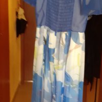Елегантна копринена рокля,размер L, снимка 2 - Рокли - 40838498