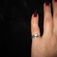 Сребърен пръстен с циркони, снимка 2 - Пръстени - 42260480