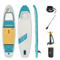 Надуваема дъска 65363 Bestway inflatable Surf Board   340x89x15 см до 150 кг Bestway padle board set, снимка 1 - Водни спортове - 36003725