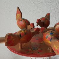 Кълвящи пиленца дървена играчка (3), снимка 2 - Декорация за дома - 40932462