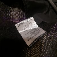 Ново вълнено сако S 36 дамско виолетово с черно есенна връхна дреха, снимка 3 - Сака - 35776877