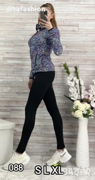 ✅Дамски оформящ екип 🛑L XL лилав мозайка✅🔝Удобен, практичен, качествен 📲📩Грабни на ниска цена!, снимка 1