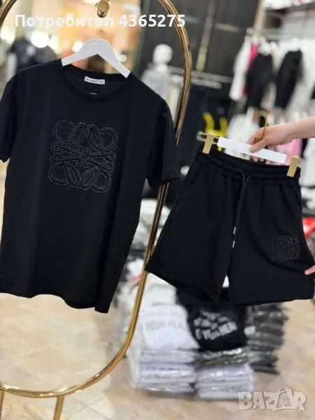 прекрасни летни дамски памупни комплекти с камъчета и бродерия,в, снимка 1