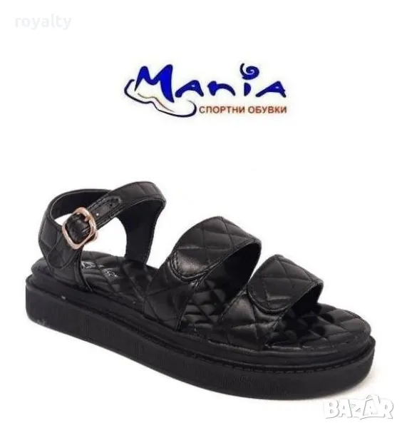 Дамски сандали в черно и бяло, снимка 1