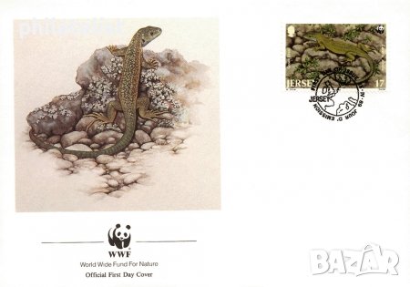 Джърси 1989 - 4 броя FDC Комплектна серия - WWF, снимка 1