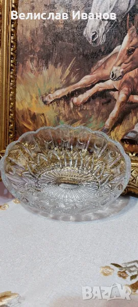 Голяма кристална купа в перфектно състояние., снимка 1