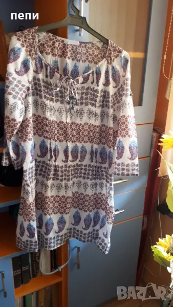 Уникална дамска туника-XL-памук, снимка 1
