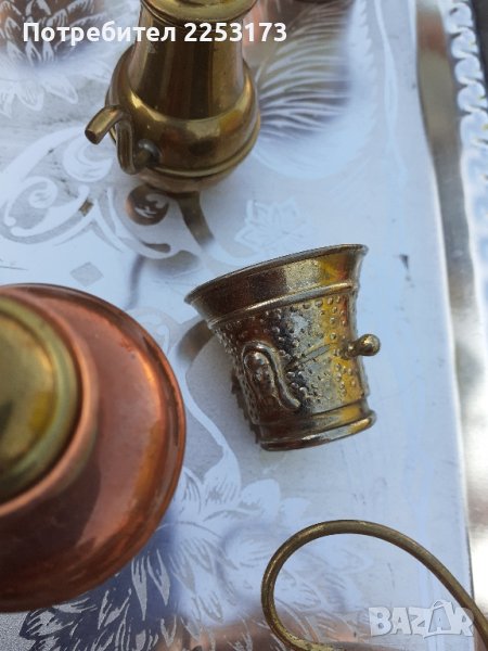 Медни и месингови миниатюри,бронзови гасители за свещи., снимка 1