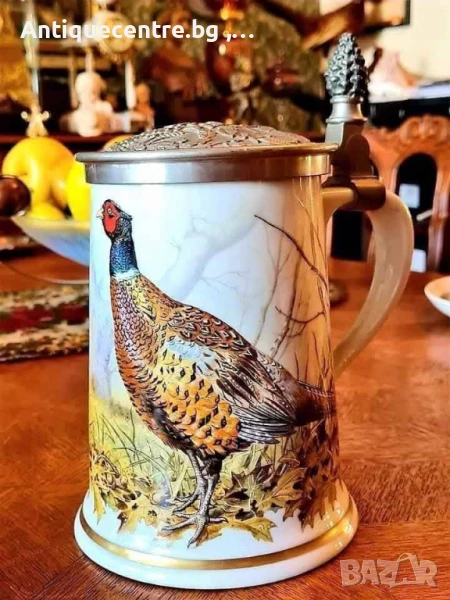 Лимитирана серия на Franklin Porcelain от 1981 г., „The Game Bird Stein“, , снимка 1