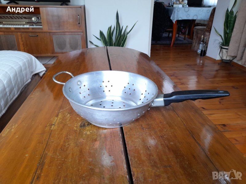 Стара алуминиева цедка,гевгир #12, снимка 1