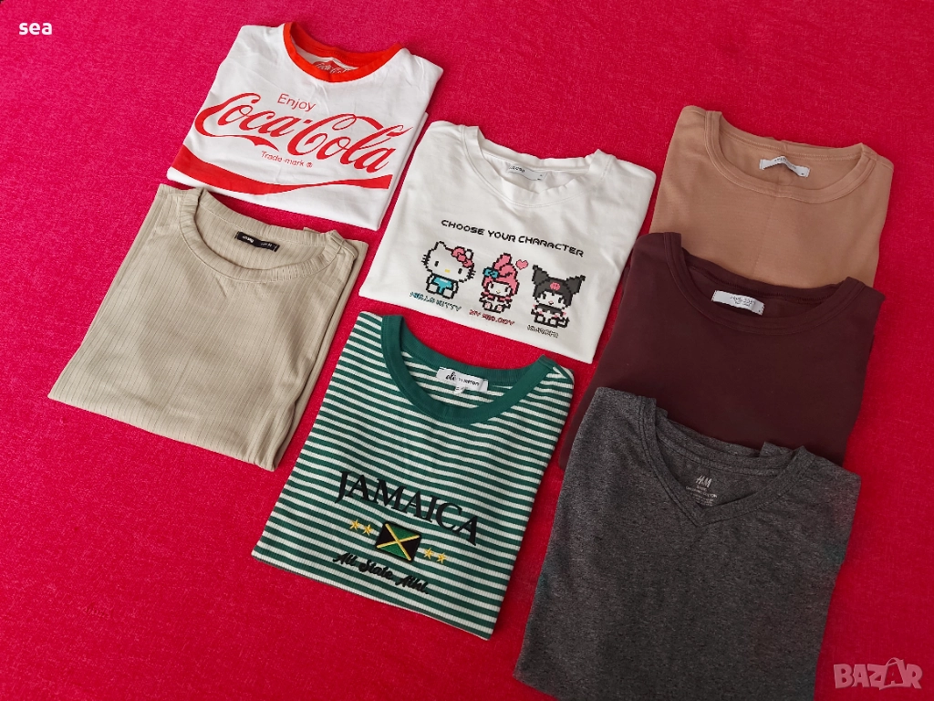 СЕТ тениски 7 бр. за 10 лв. H&M, HOUSE, Sinsay, Koton, CROPP, снимка 1
