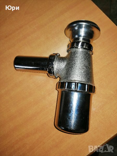 Сифон бутилковиден метален за порцеланова мивка #85 , снимка 1