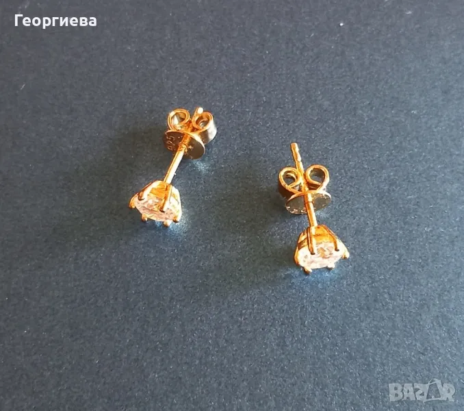 Обеци мойсанит , снимка 1