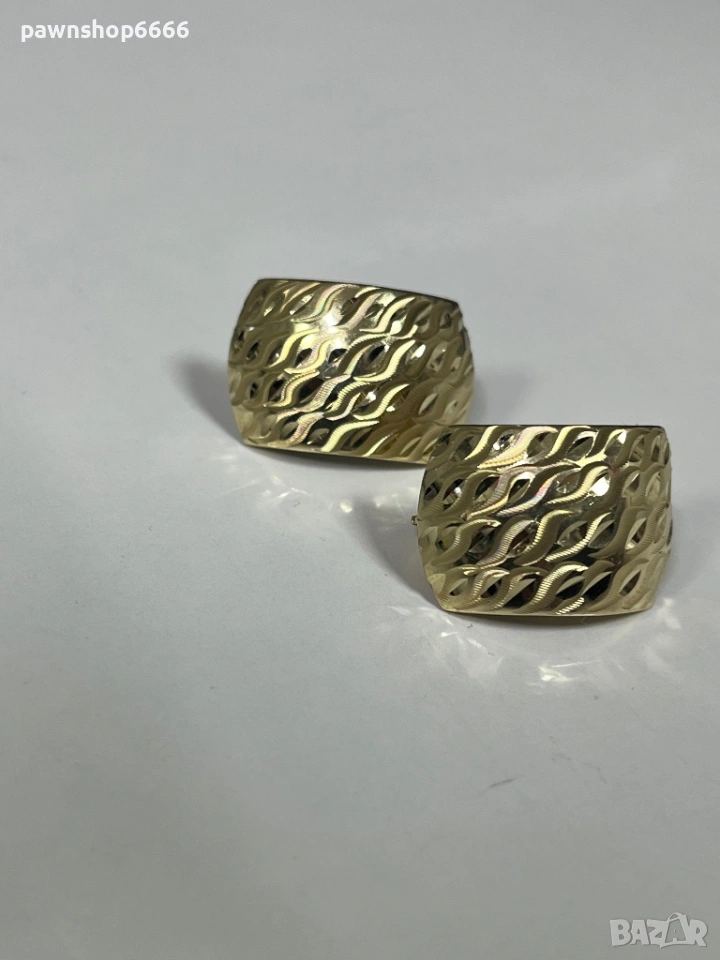 Златни обеци 14 карата, снимка 1