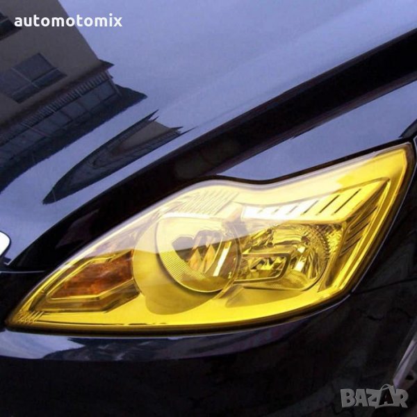 Фолио за затъмняване на фарове и стопове - Жълт 1м.х30см, снимка 1