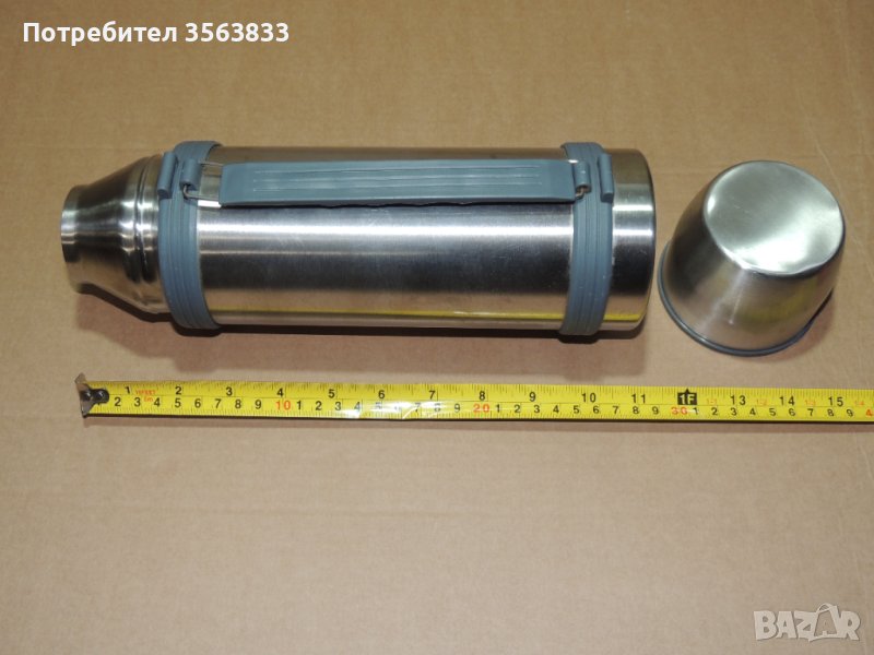 Термос 1 литър от Неръждаема стомана без капачка на винт, снимка 1