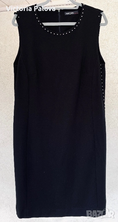 MARCCAIN оригинал черна рокля с метални капси премиум качество и стил, снимка 1