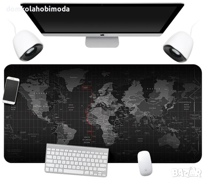 Подложка за мишка карта на света 4 размера, Синтетична гума с текстил, снимка 1