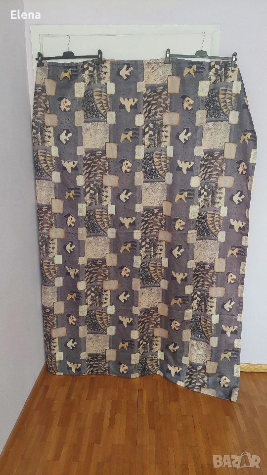 Две тъмни пердета с тежест – 185х135 см, снимка 1