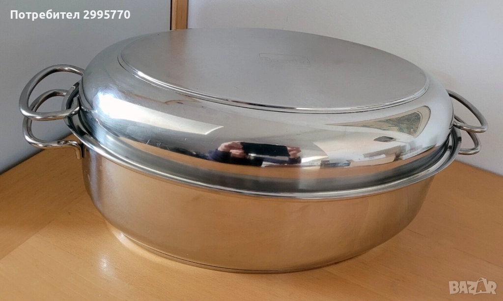 Тава тенджера с метален капак 2 във 1 , снимка 1