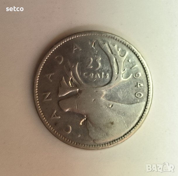 Канада 25 цента 1940 година  е111, снимка 1