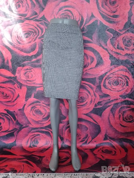 Еластична пола с висока талия Пепит М, снимка 1