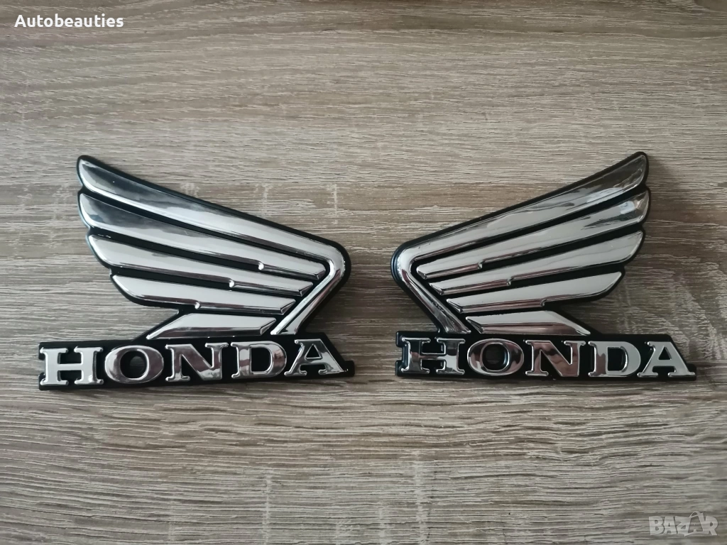 сребристи емблеми Honda за мотори, снимка 1