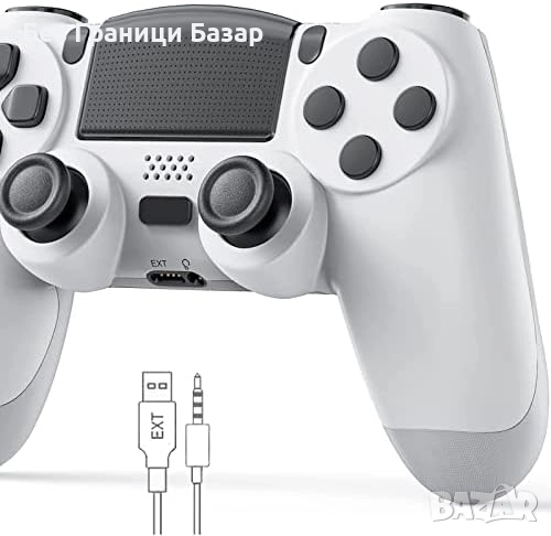Нов Безжичен контролер за PS4/PC – вибрация, тъчпад, жак за слушалки, снимка 1