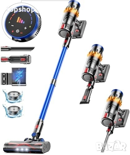 Чисто нова MIBODE Безжична прахосмукачка 550W/45kPa/65 минути Безжична прахосмукачка със смарт екран, снимка 1