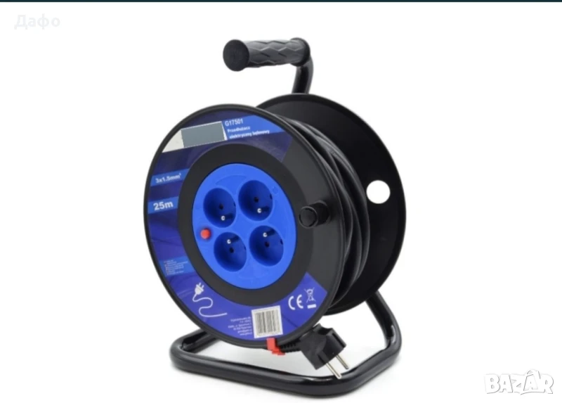Удължител на макара с кабел 3х1.5мм² - 25м, снимка 1