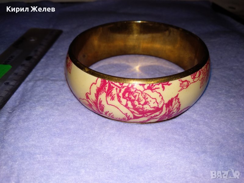 ПРЕКРАСНА ФЛОРАЛНА БРОНЗИРАНА ВИНТИДЖ - АРТ СТИЛ ГРИВНА 38328, снимка 1