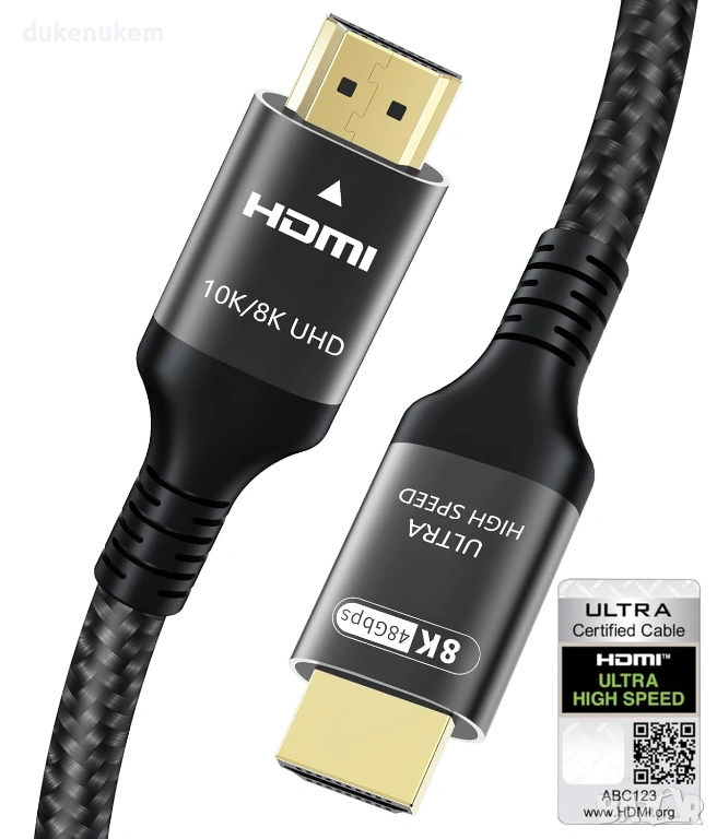 HDMI 2.1 кабел 10K / 8K, 48Gbps – 3 м, Ultra High Speed, снимка 1
