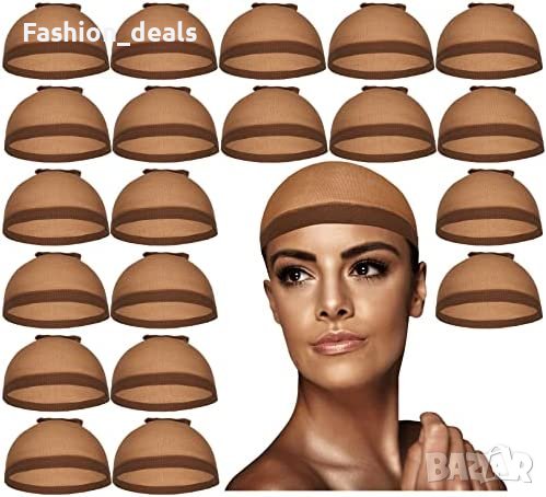 Нови 20 броя найлонова удобна шапка за перука жени един размер , снимка 1
