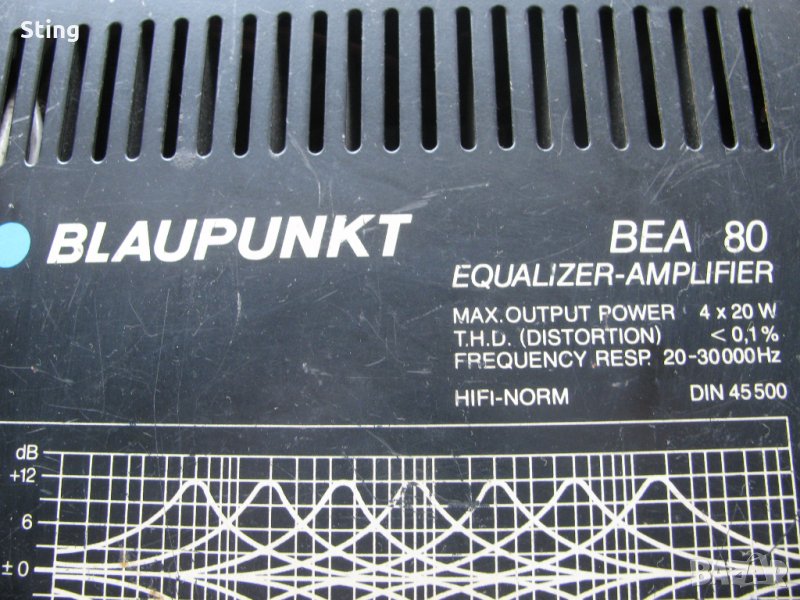 BLAUPUNKT BEA 80  Усилвател  +  Еквилайзер  4 X 20 W, снимка 1