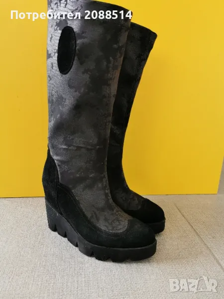 Ефектни ботуши на платформа, снимка 1