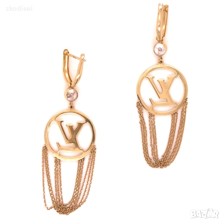 Златни обеци Louis Vuitton 4,12гр. 14кр. проба:585 модел:35618-1, снимка 1