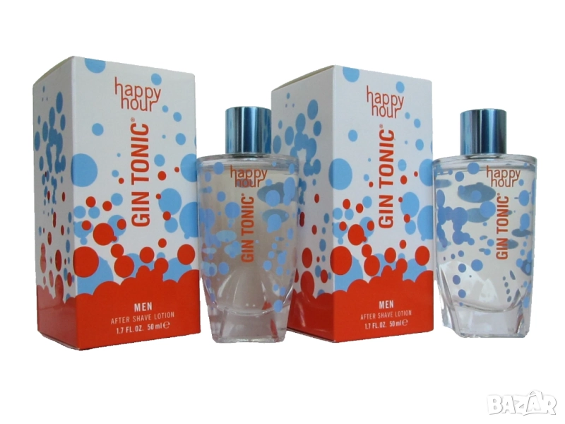 Happy Hour Men Gin Tonic 100 ( 2 X 50 ) ml After Shave Lotion new in box !, снимка 1