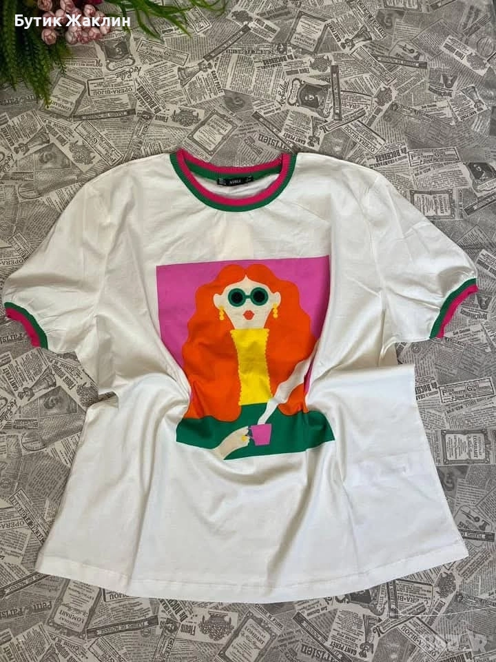 ‼️Намалена‼️Дамска тениска арт модел , снимка 1